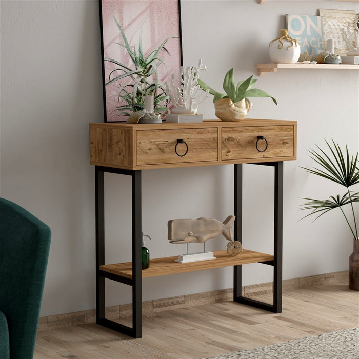 Giga Meubel - Sidetable Naturel Hout - 90x35,3x90cm - Valeri