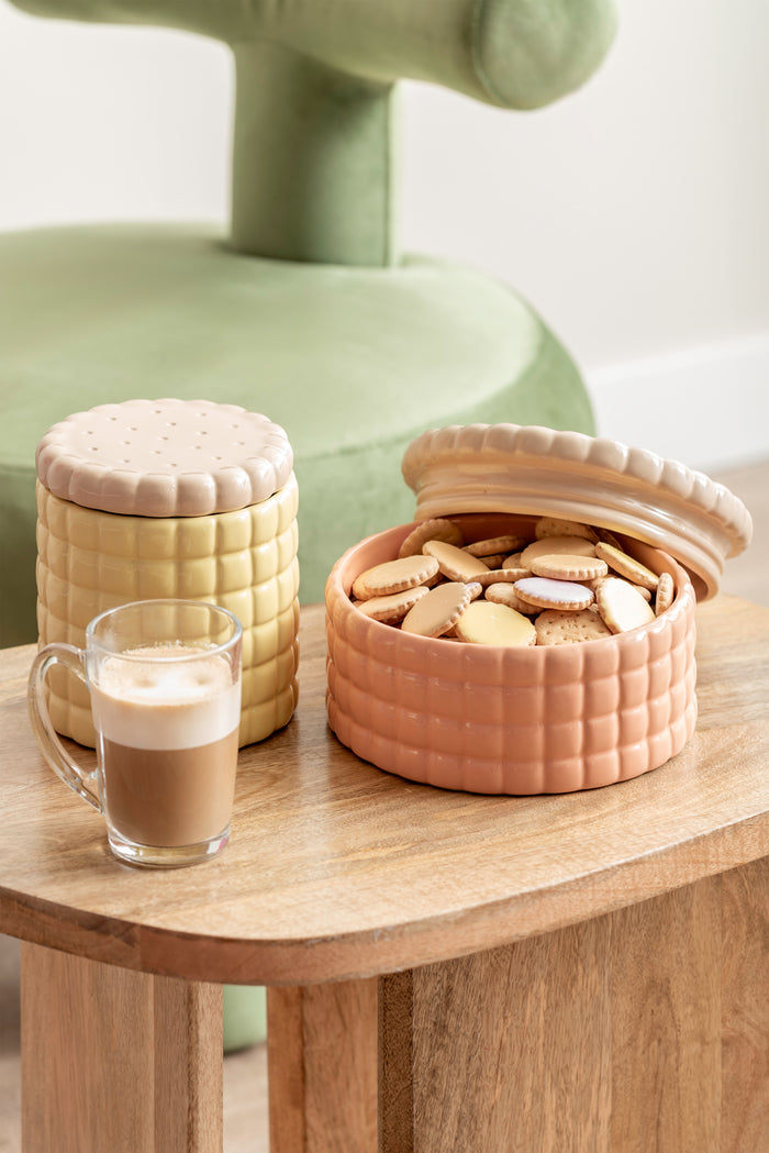 Present Time - Storage Jar Biscuit Box - Zacht geel