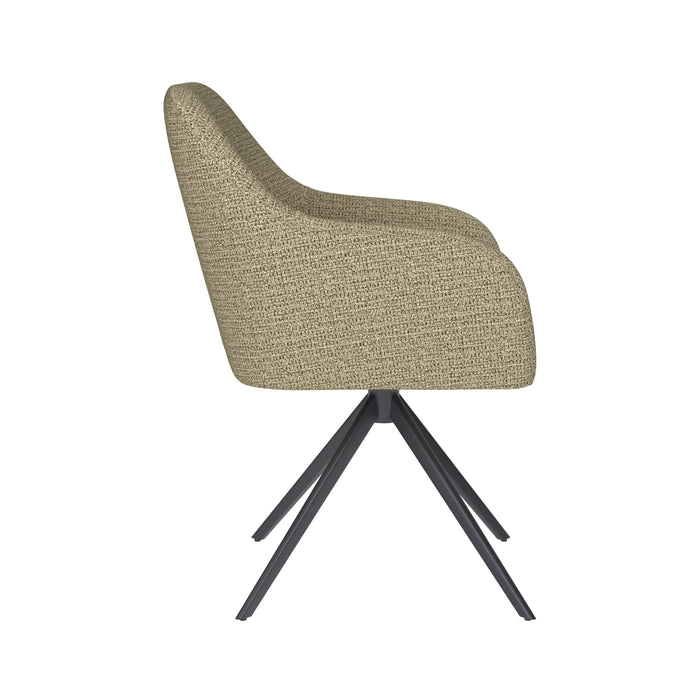 Housecraft Living Otis Eetkamerstoel Draaibaar Metaal Pistache groen