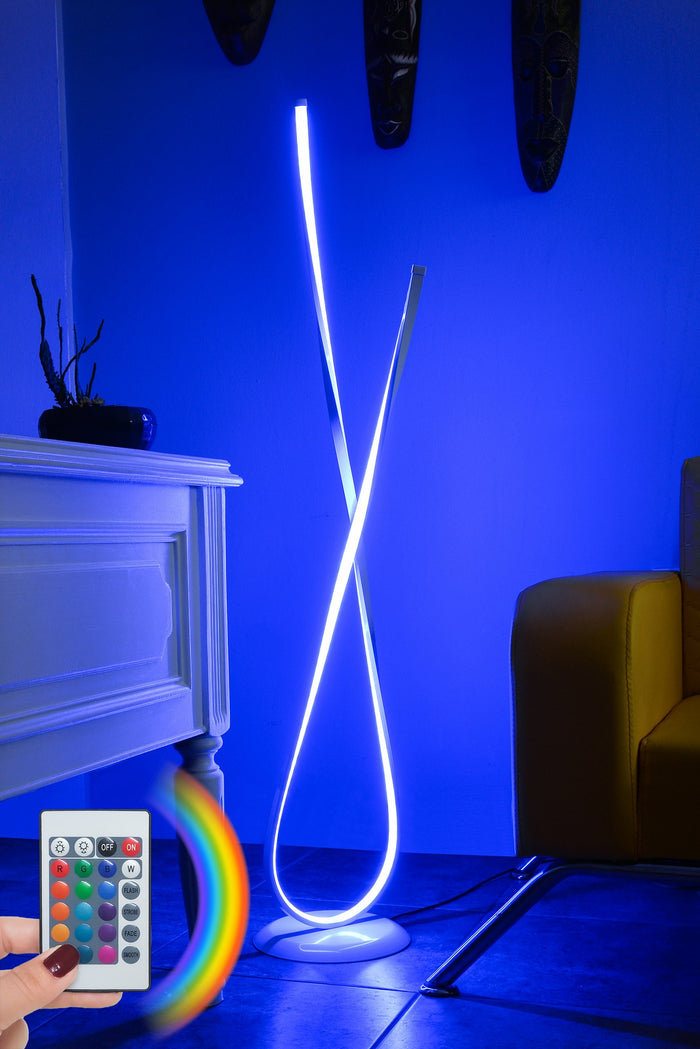 Giga Meubel - Vloerlamp Wit Aluminium - 25x25x120cm - Van Gogh