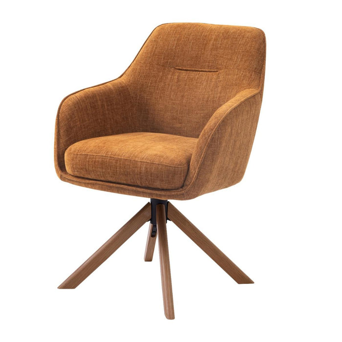 Nordic Home - Ellis armstoel stof - roestbruin