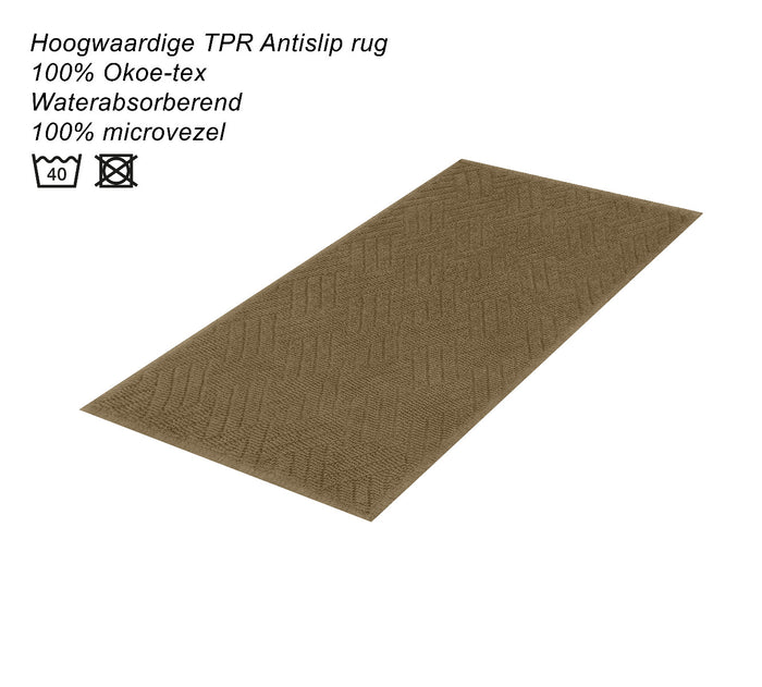Dutch House Badmat Gaeta - taupe 50x80cm