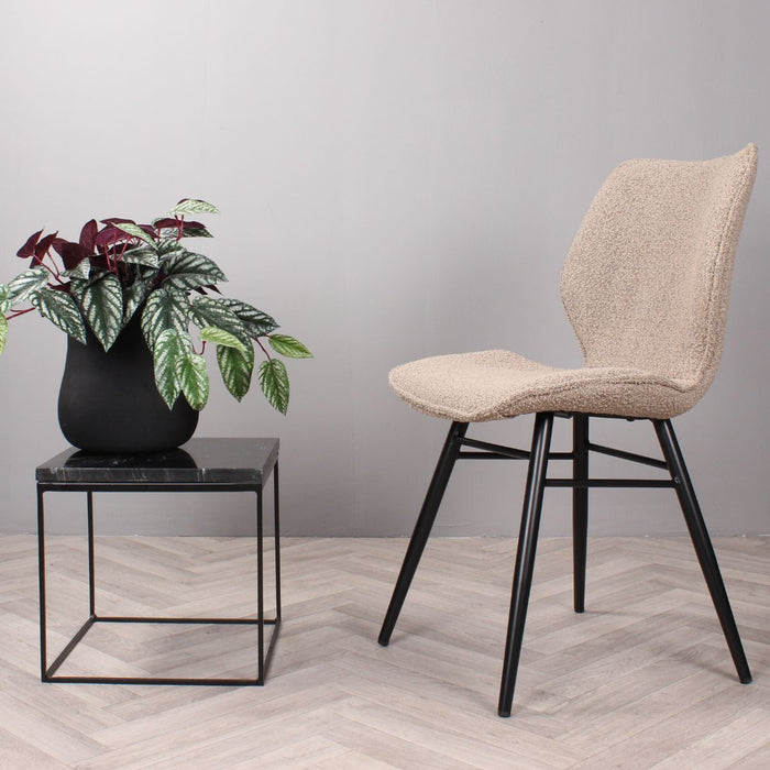 DS4U - Tony eetkamerstoel boucle - licht bruin