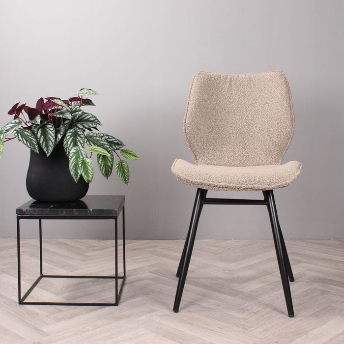 DS4U - Tony eetkamerstoel boucle - licht bruin