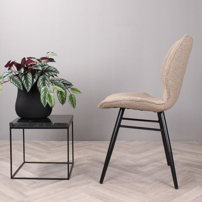 DS4U - Tony eetkamerstoel boucle - licht bruin