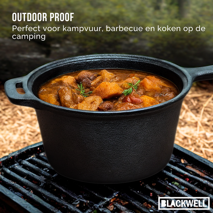 Blackwell Sauspan Gietijzer | Steelpan ø 18 cm - 1.5 liter - zonder anti-aanbaklaag