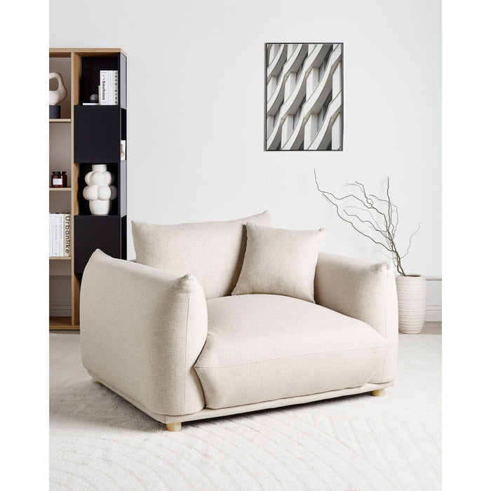 Beliani - LUVOS - Fauteuil - Lichtbeige - Stof