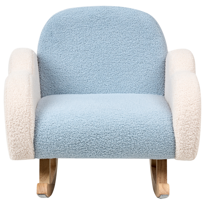 Beliani - SKARE - Schommelstoel voor kinderen - Lichtblauw - Bouclé