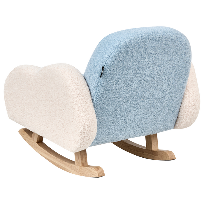 Beliani - SKARE - Schommelstoel voor kinderen - Lichtblauw - Bouclé