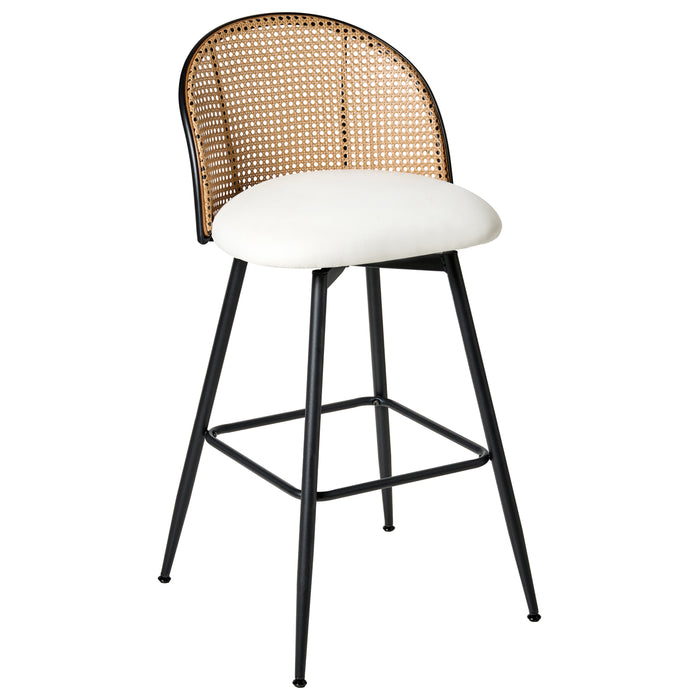 Beliani - NATHAN - Barkruk set van 2 - Wit - 99 cm - Kunstleer