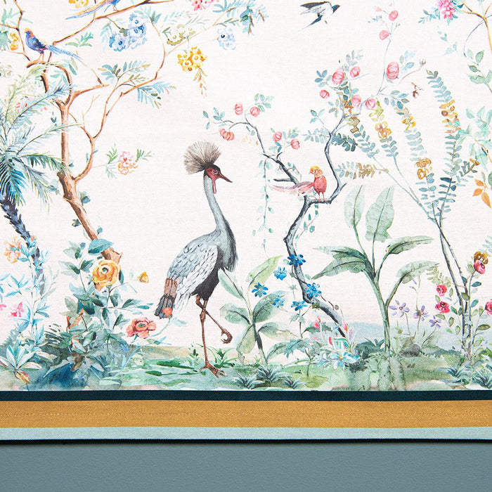 Clayre & Eef Tafelkleed Ø 170 cm Beige Groen Katoen Tropisch Motief