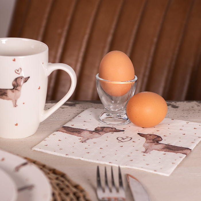 Clayre & Eef Servetten Papier Set van 20 33x33 cm (20) Beige Bruin