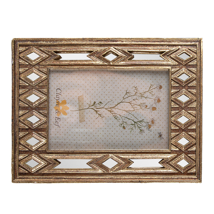 Clayre & Eef Fotolijst 10x15 cm Goudkleurig Polyresin
