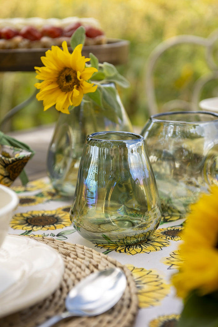 Clayre & Eef Vaas Ø 13x16 cm Groen Glas