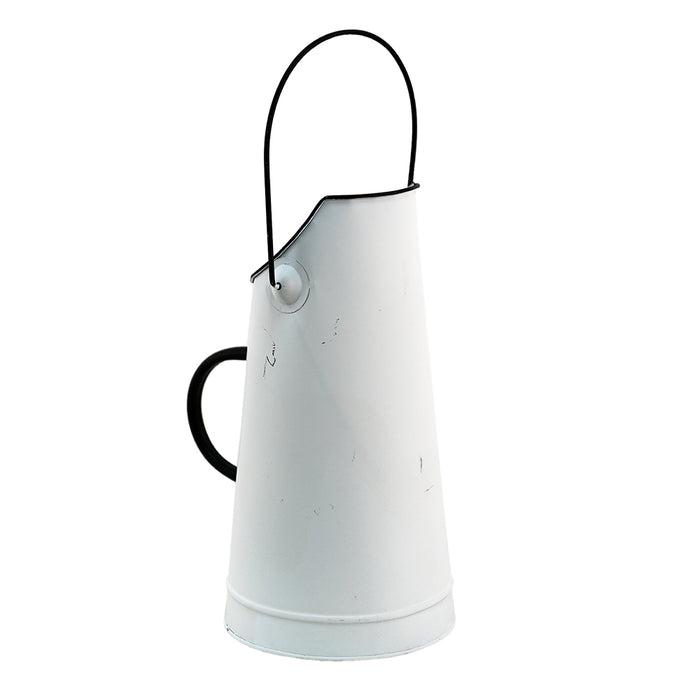 Clayre & Eef Decoratie Kolenkit Ø 15x30 cm Wit Metaal