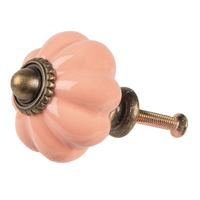 Clayre & Eef Deurknop Ø 4 cm Roze Keramiek