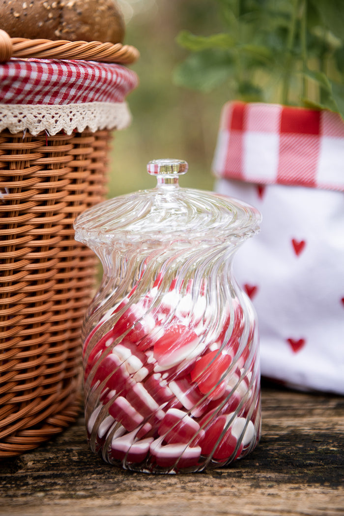 Clayre & Eef Voorraadpot Deksel Ø 9x15 cm Glas