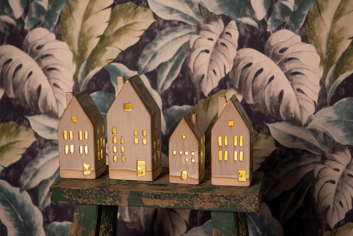 Clayre & Eef Decoratie Huis 15 cm Beige Porselein