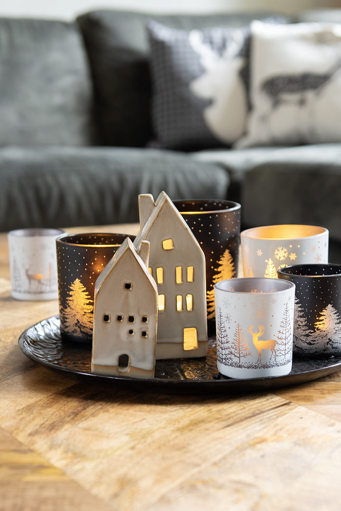 Clayre & Eef Decoratie Huis 15 cm Beige Porselein