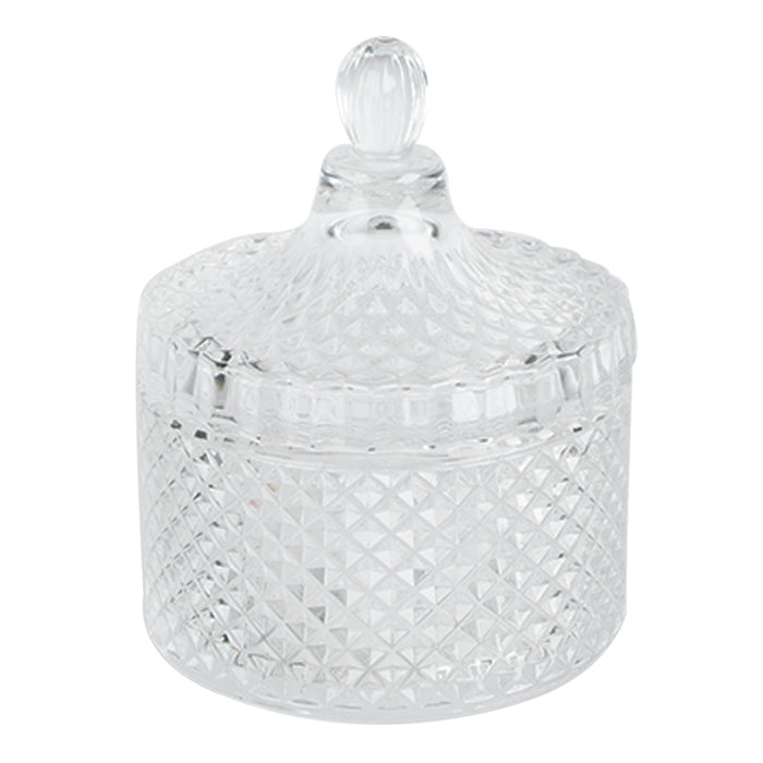 Clayre & Eef Glazen potje Ø 10x25 cm Transparant Glas