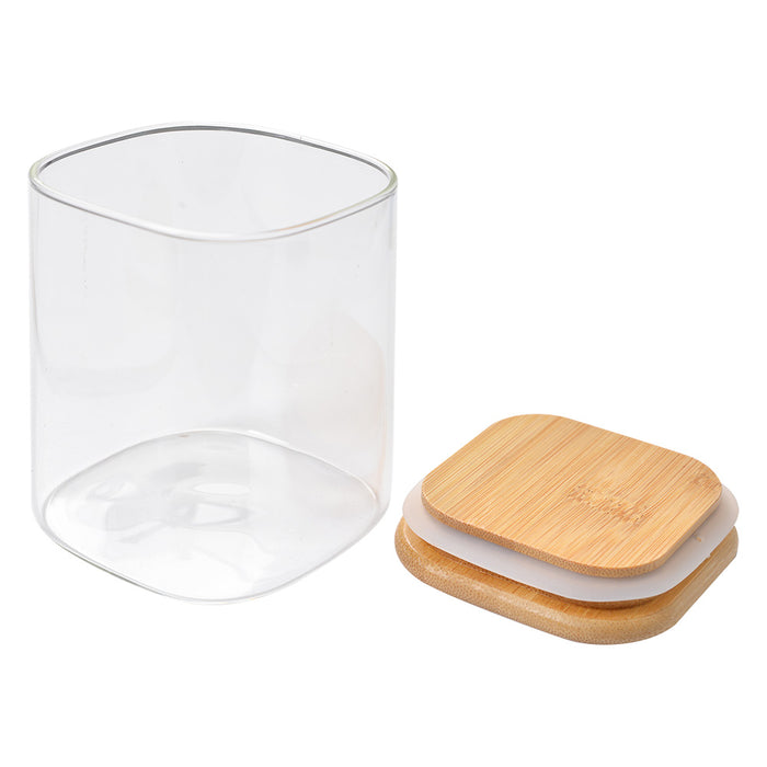 Clayre & Eef Voorraadpot 8x8x10 cm Transparant Glas