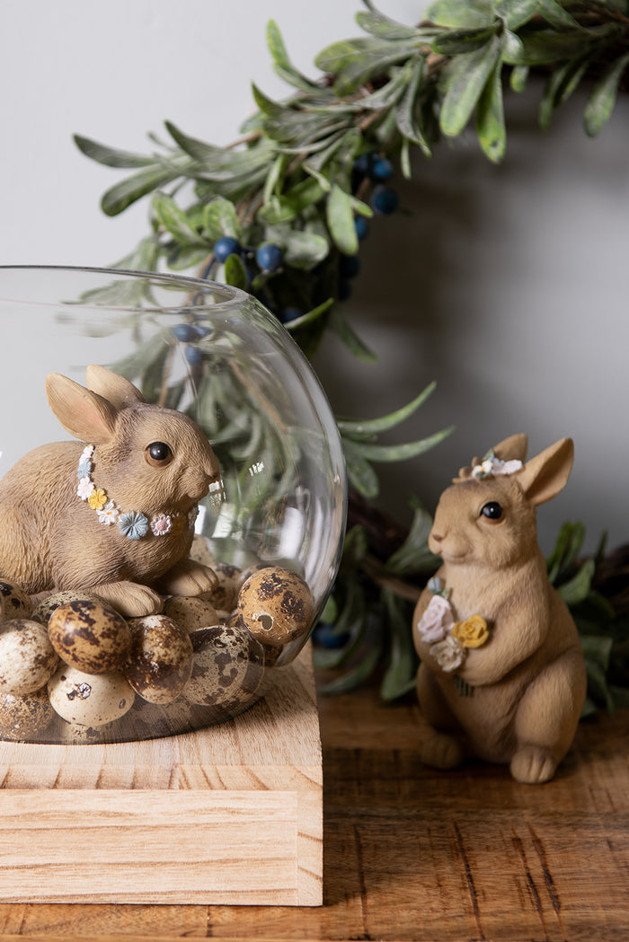 Clayre & Eef Beeld Konijn 10 cm Bruin Polyresin