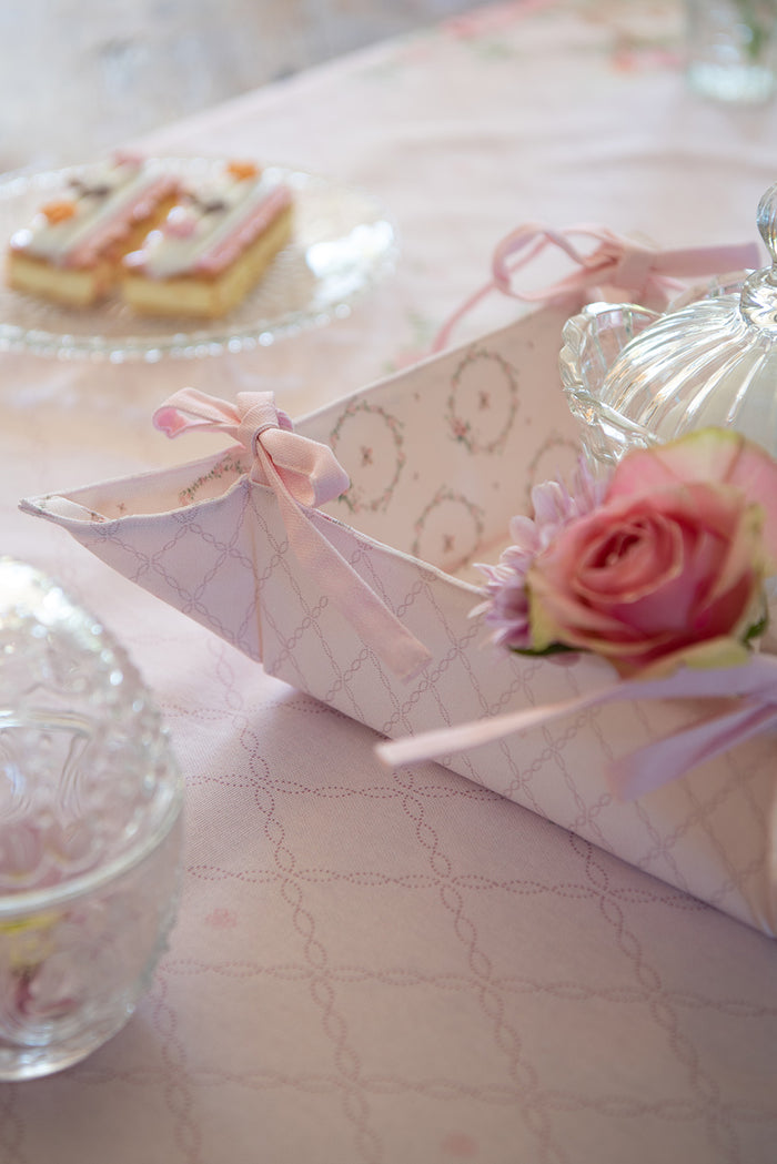 Clayre & Eef Placemats Set van 6 48x33 cm Roze Katoen Konijn