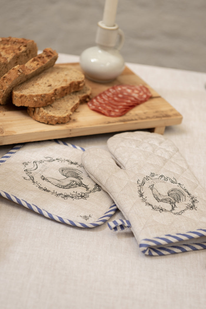 Clayre & Eef Ovenwant 18x30 cm Beige Karton Haan