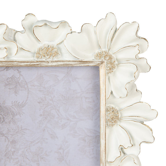 Clayre & Eef Fotolijst 10x15 cm Wit Kunststof Fotokader