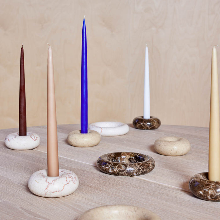 OYOY Living Savi Kandelaar Ø 15,5 cm - Marmer - Off White