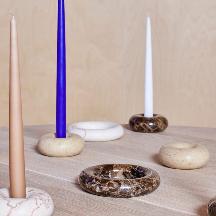 OYOY Living Savi Kandelaar Ø 15,5 cm - Marmer - Off White