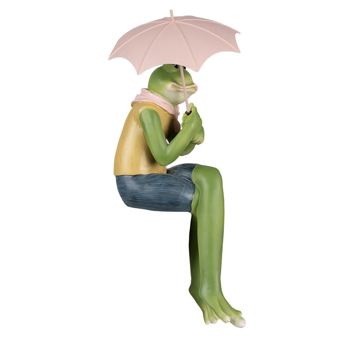 Clayre & Eef Beeld Kikker 42 cm Groen Polyresin