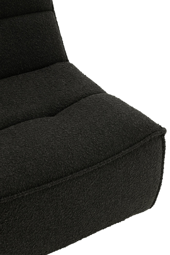 J-Line zetel Draaiend Vierkant - hout|textiel - zwart