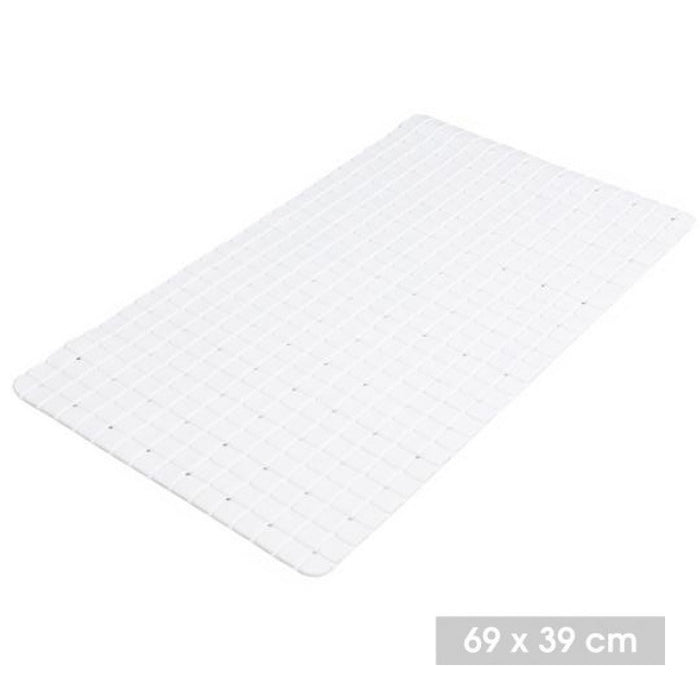 Urban Living Badkamer anti slip mat - rubber - wit - 39x69cm
