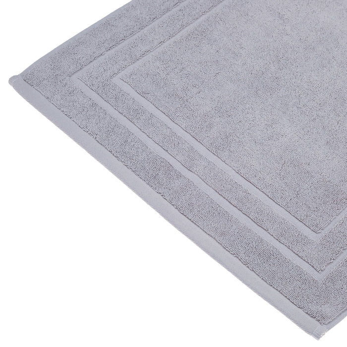 Atmosphera Badkamerkleed|badmat voor vloer - 50 x 70 cm - Zilvergrijs