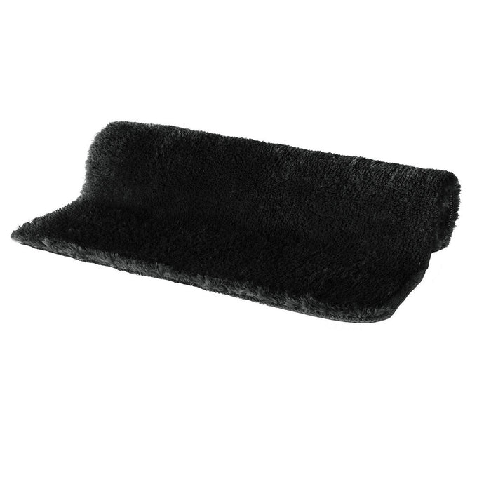 Spirella badkamer vloerkleed|tapijt - hoogpolig - zwart - 50 x 80 cm