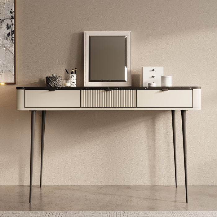 Meubella - Kaptafel Mace - Beige - 130 cm