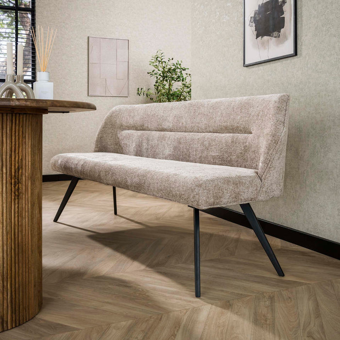 Fraaai Diego eetkamerbank geweven 188 cm - zand