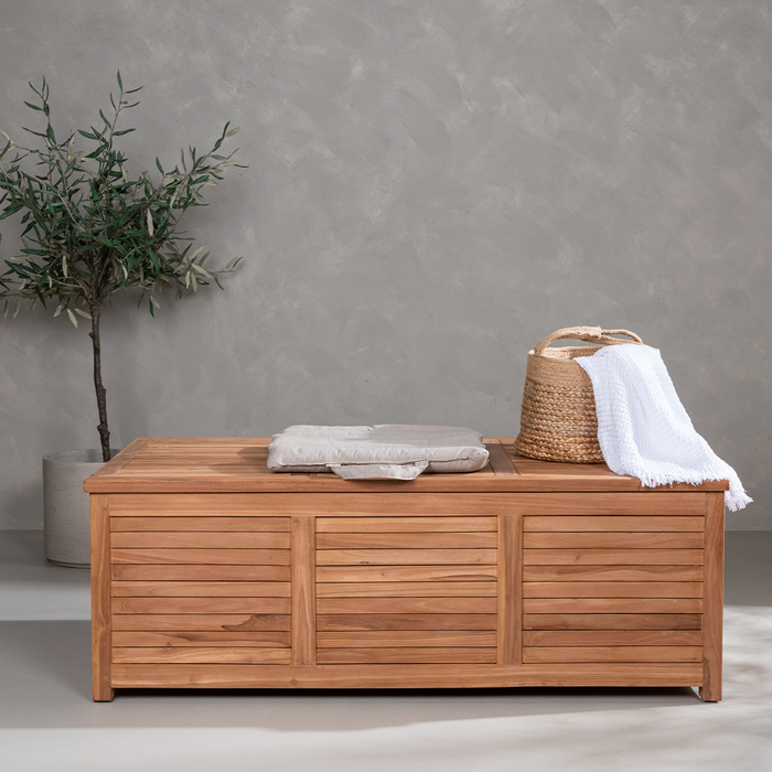 Nest outdoor Dave Houten Tuinkussen Opbergkist Naturel - 130 x 46 cm