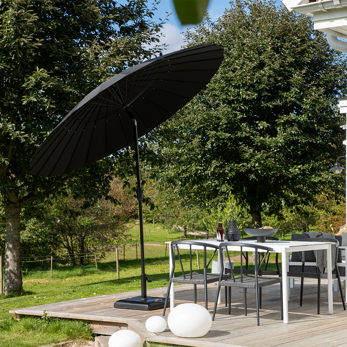 Nest outdoor Einar Parasol Ø 270 cm - Zwart