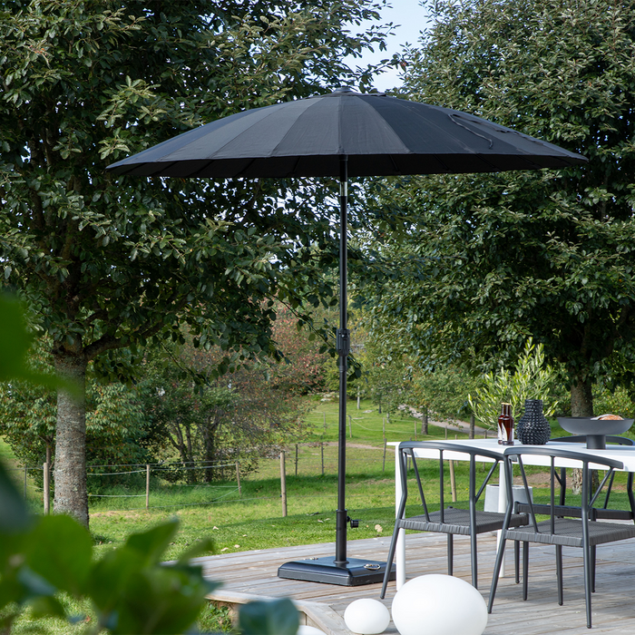 Nest outdoor Einar Parasol Ø 270 cm - Zwart