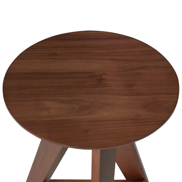 Beliani - AROMA - Barkruk set van 2 - Donkerbruin - Rubberhout