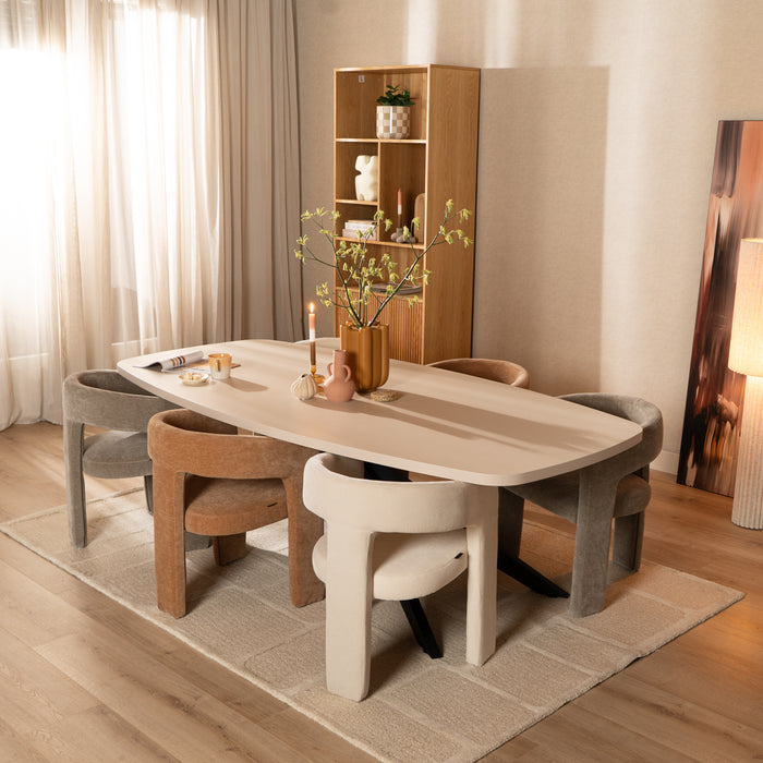 Bronx71 Scandinavische eetkamerstoel Bibi chenille terracotta