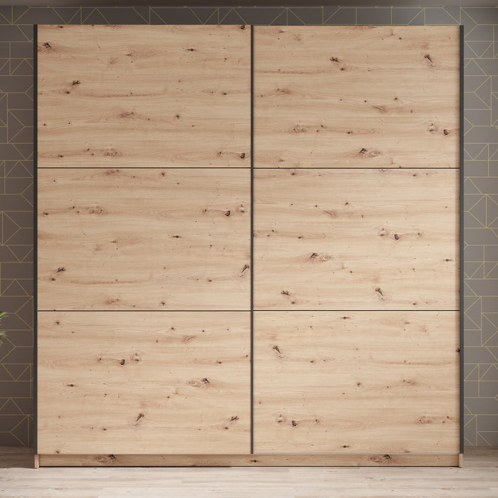 Meubella - Kledingkast Azrael - Eiken - 200 cm