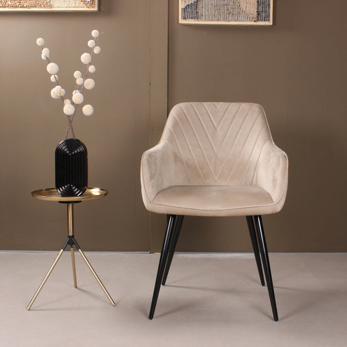 DS4U - Gaby armstoel velvet champagne