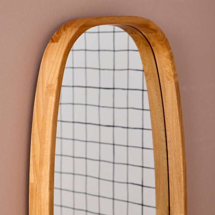 sweeek - Rechthoekige spiegel van heveahout