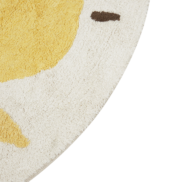 Beliani - MAWAND - Laagpolig vloerkleed - Lichtbeige - Katoen