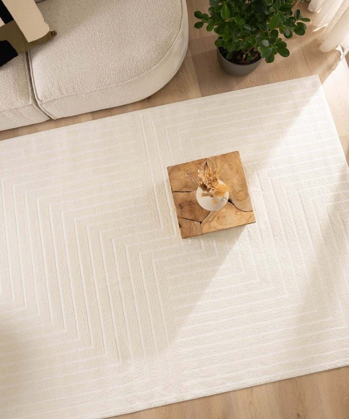 Nordic Weavers Scandinavisch vloerkleed - Contour Edge crème - 300x400