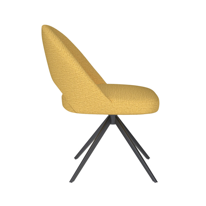 Giga Meubel - Eetkamerstoel Taupe - Metaal Zwart - Mick