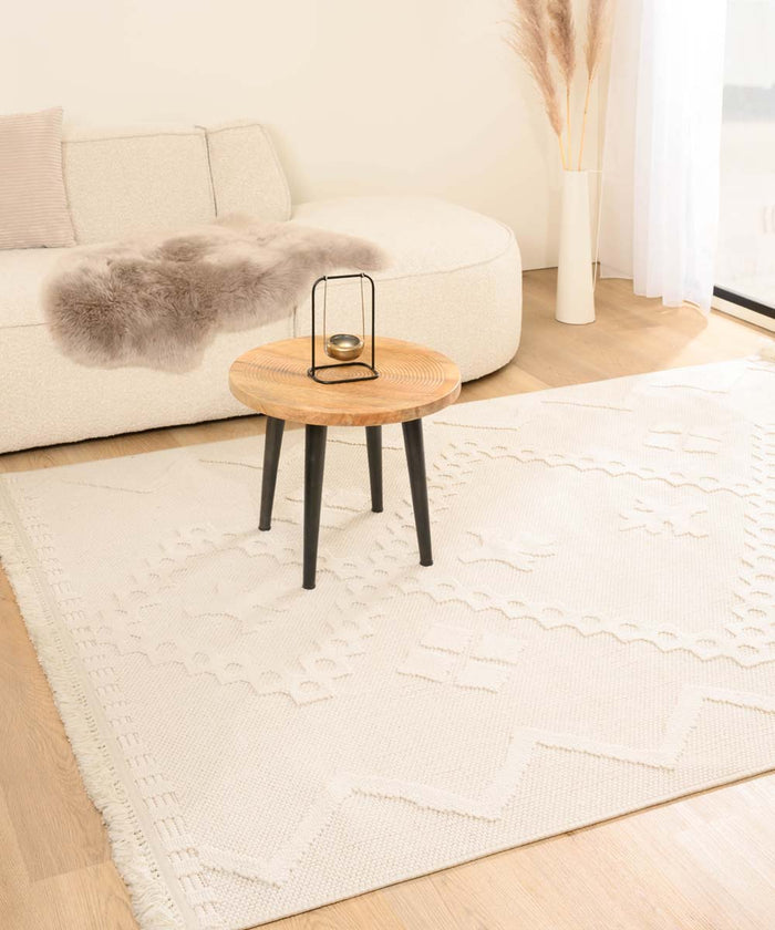 Nordic Weavers Japandi vloerkleed - Knit Fusion Wit - 160x230 cm